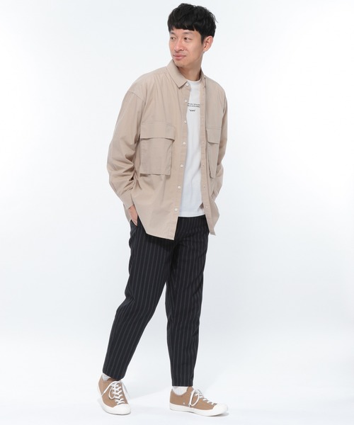 LAKOLE（ラコレ）の「BIGポケットシャツ / LAKOLE（シャツ/ブラウス・メンズ・サックスブルー/ホワイト/ベージュ/ライトベージュ/ブルー・MEDIUM/LARGE）」の8枚目の写真