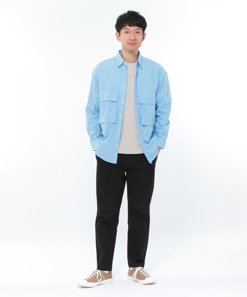 LAKOLE（ラコレ）の「BIGポケットシャツ / LAKOLE（シャツ/ブラウス・メンズ・サックスブルー/ホワイト/ベージュ/ライトベージュ/ブルー・MEDIUM/LARGE）」の10枚目の写真