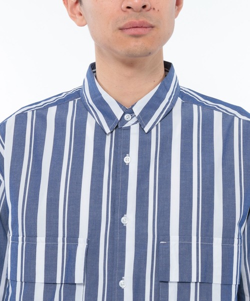 LAKOLE（ラコレ）の「BIGポケットシャツ / LAKOLE（シャツ/ブラウス・メンズ・サックスブルー/ホワイト/ベージュ/ライトベージュ/ブルー・MEDIUM/LARGE）」の15枚目の写真