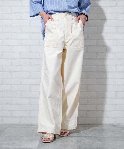 coen(コーエン)の「ベイカーワイドパンツ(その他パンツ・レディース・カーキ/ナチュラル/ブラウン・LARGE/SMALL/MEDIUM)」の8枚目の写真