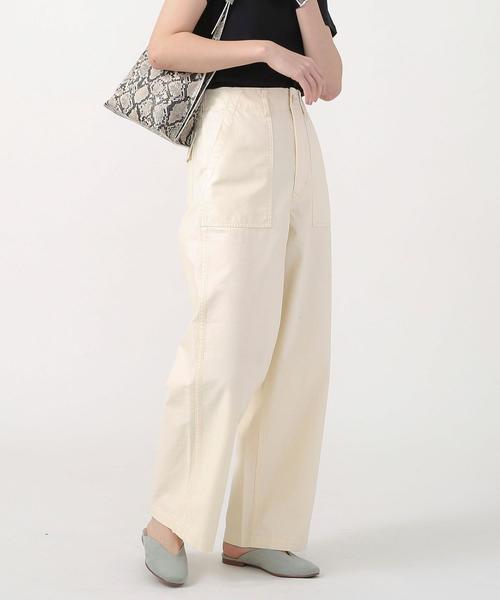 coen(コーエン)の「ベイカーワイドパンツ(その他パンツ・レディース・カーキ/ナチュラル/ブラウン・LARGE/SMALL/MEDIUM)」の5枚目の写真