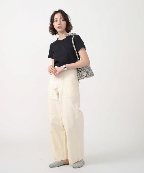coen(コーエン)の「ベイカーワイドパンツ(その他パンツ・レディース・カーキ/ナチュラル/ブラウン・LARGE/SMALL/MEDIUM)」の4枚目の写真