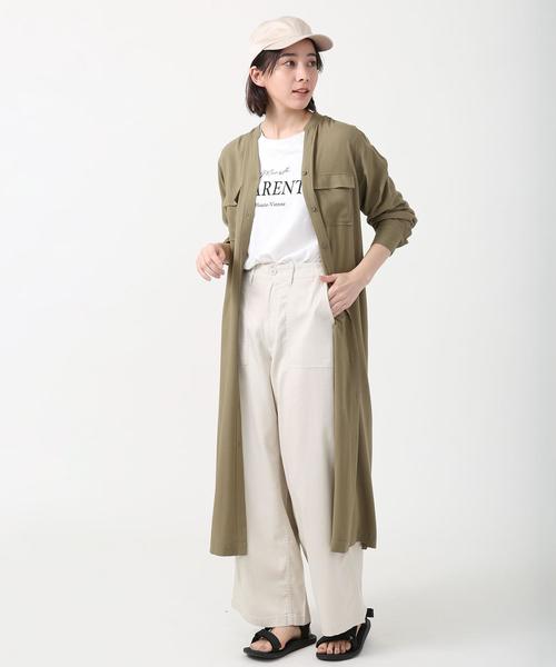 coen(コーエン)の「ベイカーワイドパンツ(その他パンツ・レディース・カーキ/ナチュラル/ブラウン・LARGE/SMALL/MEDIUM)」の20枚目の写真