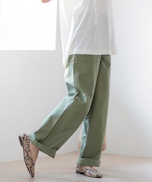 coen(コーエン)の「ベイカーワイドパンツ(その他パンツ・レディース・カーキ/ナチュラル/ブラウン・LARGE/SMALL/MEDIUM)」の18枚目の写真