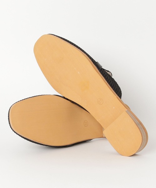 Aunt Marie's（アントマリーズ）の「AUNT MARIE'S ビット付ラフィアミュール（サンダル・レディース・ブラック/ホワイト/ブラウン・M/L）」の22枚目の写真