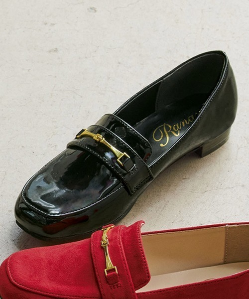 RANAN（ラナン）の「ビット付シンプルローファー（ローファー・レディース・ベージュ系その他/ブラック/レッド/グレー/パイソン・L/S/M/LL）」の2枚目の写真