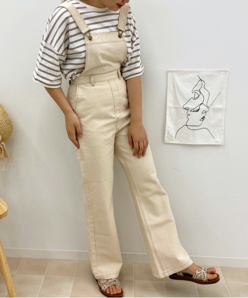 apres jour（アプレジュール）の「デニムサロペット【ZOZOTOWN限定アイテム】（サロペット/オーバーオール・レディース・ブラック/オフホワイト/ダークインディゴブルー・SMALL/MEDIUM）」の6枚目の写真