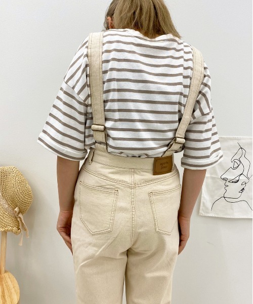 apres jour（アプレジュール）の「デニムサロペット【ZOZOTOWN限定アイテム】（サロペット/オーバーオール・レディース・ブラック/オフホワイト/ダークインディゴブルー・SMALL/MEDIUM）」の19枚目の写真