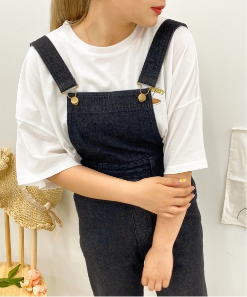 apres jour（アプレジュール）の「デニムサロペット【ZOZOTOWN限定アイテム】（サロペット/オーバーオール・レディース・ブラック/オフホワイト/ダークインディゴブルー・SMALL/MEDIUM）」の9枚目の写真