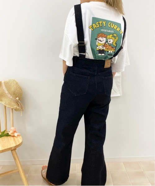 apres jour（アプレジュール）の「デニムサロペット【ZOZOTOWN限定アイテム】（サロペット/オーバーオール・レディース・ブラック/オフホワイト/ダークインディゴブルー・SMALL/MEDIUM）」の12枚目の写真