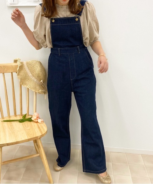 apres jour（アプレジュール）の「デニムサロペット【ZOZOTOWN限定アイテム】（サロペット/オーバーオール・レディース・ブラック/オフホワイト/ダークインディゴブルー・SMALL/MEDIUM）」の15枚目の写真