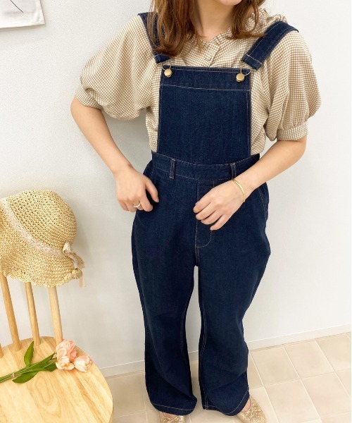 apres jour（アプレジュール）の「デニムサロペット【ZOZOTOWN限定アイテム】（サロペット/オーバーオール・レディース・ブラック/オフホワイト/ダークインディゴブルー・SMALL/MEDIUM）」の13枚目の写真