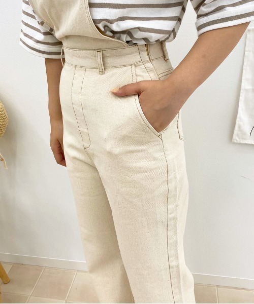 apres jour（アプレジュール）の「デニムサロペット【ZOZOTOWN限定アイテム】（サロペット/オーバーオール・レディース・ブラック/オフホワイト/ダークインディゴブルー・SMALL/MEDIUM）」の17枚目の写真