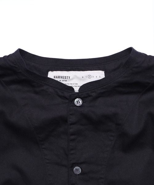 HARVESTY（ハーベスティ）の「HARVESTY/ハーベスティ アトリエローブ サテン コットン シャツワンピース ノーカラー オーバーサイズ（シャツワンピース・レディース・ブラック/グレー/ピンク・2/1）」の10枚目の写真