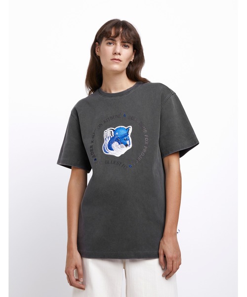 トップス ADER ERROR MAISON KITUSNE LOGO T-SHRIT Maison Kitsuné - Ader Error x Maison Kitsune Jump Fox T