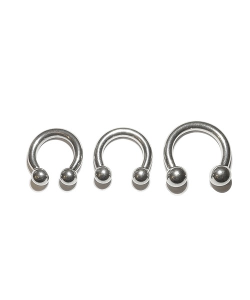 MORPH（モルフ）の「MORPH モルフ CCB ボディーピアス 8ゲージ 10mm~16mm（ピアス（片耳用）・メンズ・シルバー・12/14/16/10）」の2枚目の写真