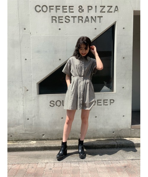 MOUSSY | WAIST TUCK ミニドレス (ワンピース(ミニ・ミディアム