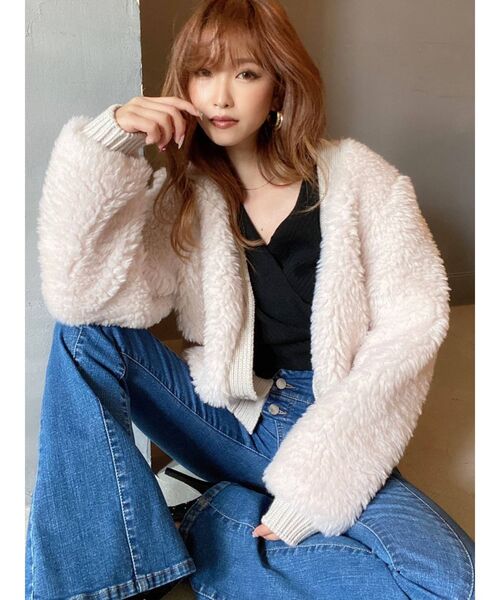 RESEXXY（リゼクシー）の「フェイクファーブルゾン（ブルゾン・レディース・ブラック/オフホワイト/モカ・FREE）」の11枚目の写真