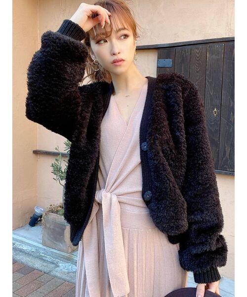 RESEXXY（リゼクシー）の「フェイクファーブルゾン（ブルゾン・レディース・ブラック/オフホワイト/モカ・FREE）」の13枚目の写真