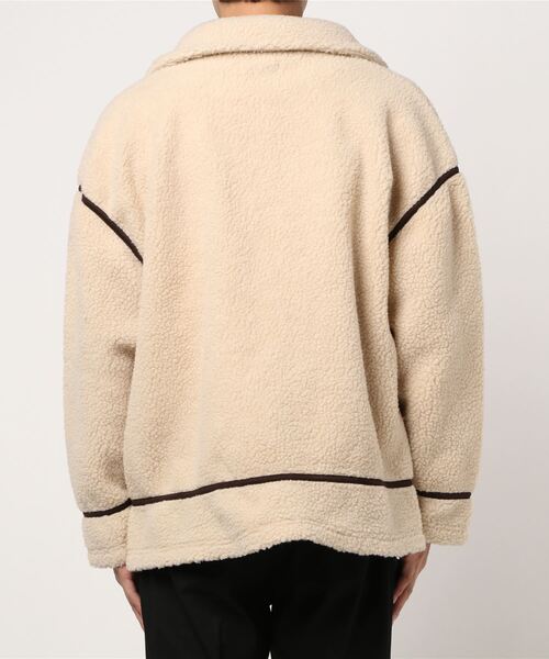 STYLEBLOCK(スタイルブロック)の「シープボアビッグB3ミリタリージャケットボアブルゾン(ブルゾン・メンズ・ベージュ/ブラック/アイボリー・LL/M/L)」の5枚目の写真