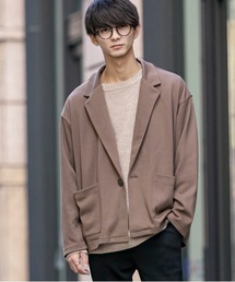 Beno | 【 セットアップ 対応 】TCポンチジャージ / ワイドシルエット リラクシング カット テーラードジャケット(テーラードジャケット)