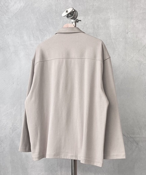 Beno（ビーノ）の「TCポンチジャージ / ワイドシルエット リラクシング カット テーラードジャケット（テーラードジャケット・メンズ・グレイッシュベージュ/ライトカーキ/ブラウン/ネイビー/ブラック・L/S/M）」の11枚目の写真