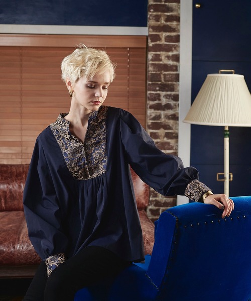 コースタイル　GONGFU BACK BUTTON BLOUSE コースタイルGONGFU BACK BUTTON BLOUSE