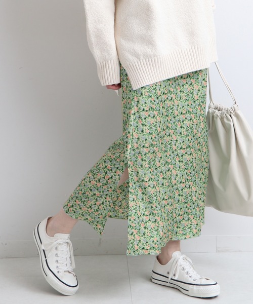 IENA（イエナ）の「ウィステリア フラワースリットスカート