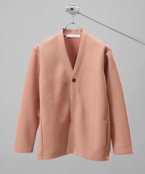MEN'S MELROSE(メンズメルローズ)の「KUSUMyダンボールニットワンボタンカーデ(カーディガン/ボレロ)」|ピンク