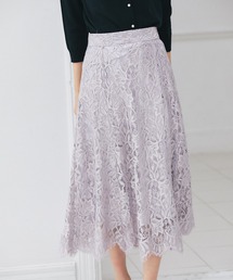 tocco closet | 裾スカラップ総レースフレアスカート≪tocco closet luxe≫(スカート)