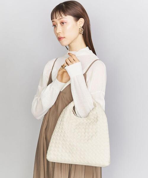 BEAUTY&YOUTH UNITED ARROWS（ビューティーアンドユースユナイテッドアローズ）の「BY フェイクレザーソフトメッシュハンドバッグ -2WAY-（ハンドバッグ・レディース・ベージュ/オフホワイト・FREE）」の14枚目の写真