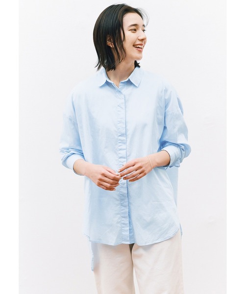 avecmoi（アヴェクモワ）の「【佐藤かなさんプロデュース】 アヴェクモワ　後ろ開きリボンシャツ〈サックス〉（シャツ/ブラウス・レディース・サックスブルー・LARGE/MEDIUM/X-LARGE/SMALL）」の6枚目の写真