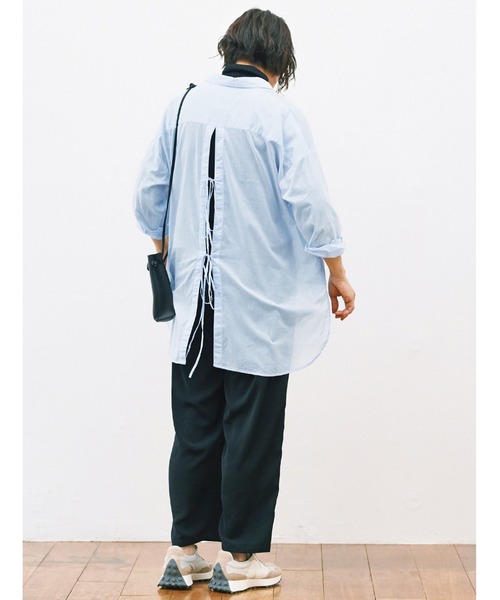 avecmoi（アヴェクモワ）の「【佐藤かなさんプロデュース】 アヴェクモワ　後ろ開きリボンシャツ〈サックス〉（シャツ/ブラウス・レディース・サックスブルー・LARGE/MEDIUM/X-LARGE/SMALL）」の12枚目の写真