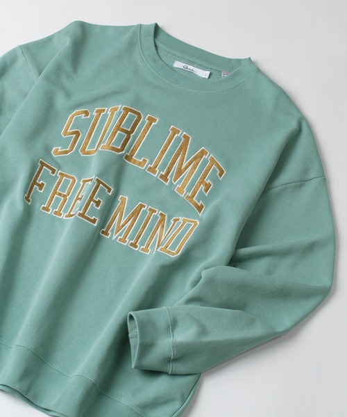 make a ray!（メイク ア レイ！）の「カレッジロゴ  オーバーサイズ スウェット（スウェット・メンズ・チャコールグレー/ベージュ/ブルーグレー/ホワイト系その他/キナリ・M/L）」の5枚目の写真