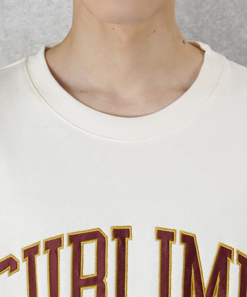 make a ray!（メイク ア レイ！）の「カレッジロゴ  オーバーサイズ スウェット（スウェット・メンズ・チャコールグレー/ベージュ/ブルーグレー/ホワイト系その他/キナリ・M/L）」の17枚目の写真