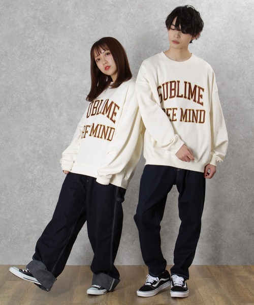 make a ray!（メイク ア レイ！）の「カレッジロゴ  オーバーサイズ スウェット（スウェット・メンズ・チャコールグレー/ベージュ/ブルーグレー/ホワイト系その他/キナリ・M/L）」の22枚目の写真