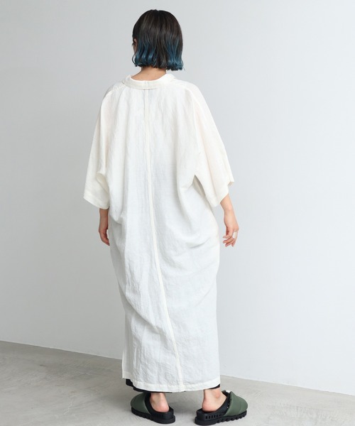 Et シャツワンピース ノートエシロンス のファッション Note Et Linen Cu製品染 Tシャツブラウスワンピース シャツワンピース Note Silence