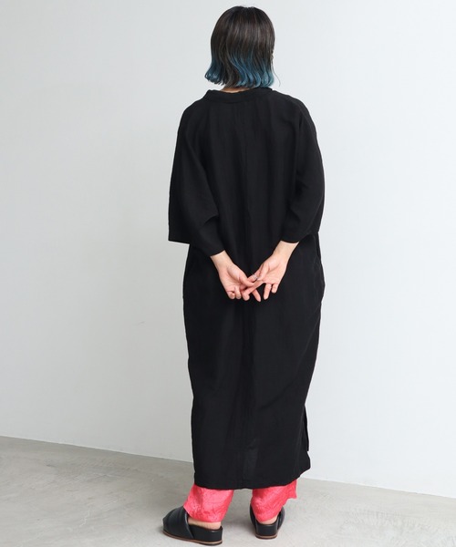 Note Note Tシャツブラウスワンピース シャツワンピース Silence ノートエシロンス のファッション Silence Et Et Linen Cu製品染
