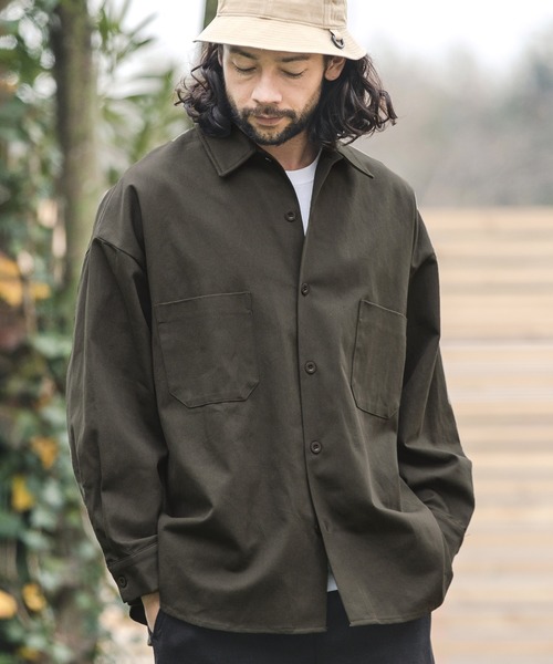 CAMBIO(カンビオ)の「ms4611-Military Super Big Shirts シャツ(シャツ/ブラウス・メンズ・ベージュ/オリーブ/ネイビー・L/M)」の3枚目の写真