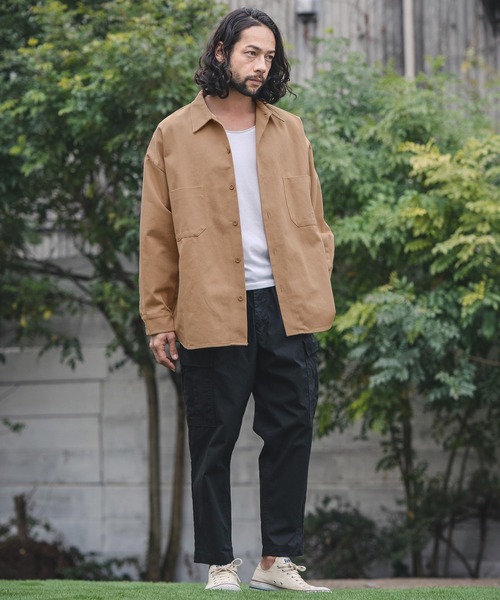 CAMBIO(カンビオ)の「ms4611-Military Super Big Shirts シャツ(シャツ/ブラウス・メンズ・ベージュ/オリーブ/ネイビー・L/M)」の6枚目の写真