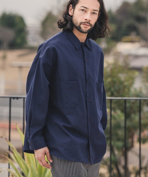 CAMBIO(カンビオ)の「ms4611-Military Super Big Shirts シャツ(シャツ/ブラウス・メンズ・ベージュ/オリーブ/ネイビー・L/M)」の7枚目の写真