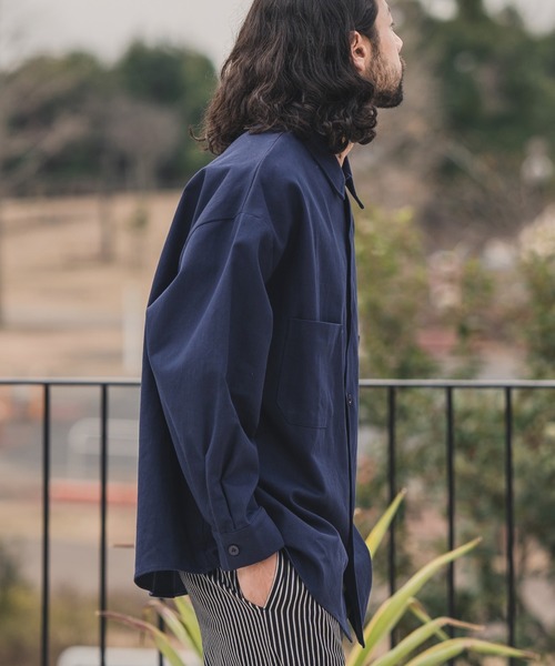 CAMBIO(カンビオ)の「ms4611-Military Super Big Shirts シャツ(シャツ/ブラウス・メンズ・ベージュ/オリーブ/ネイビー・L/M)」の8枚目の写真