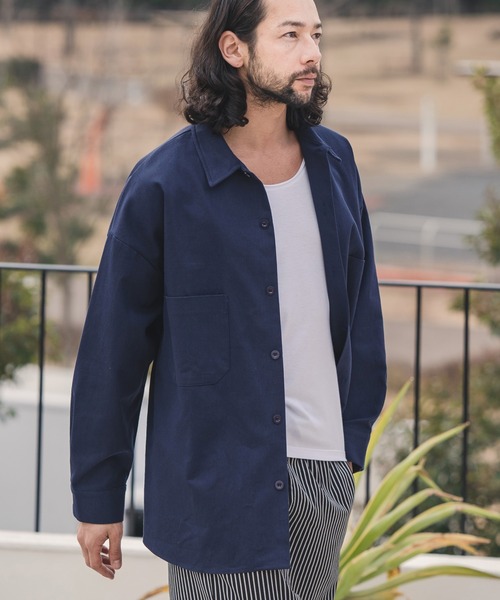 CAMBIO(カンビオ)の「ms4611-Military Super Big Shirts シャツ(シャツ/ブラウス・メンズ・ベージュ/オリーブ/ネイビー・L/M)」の9枚目の写真
