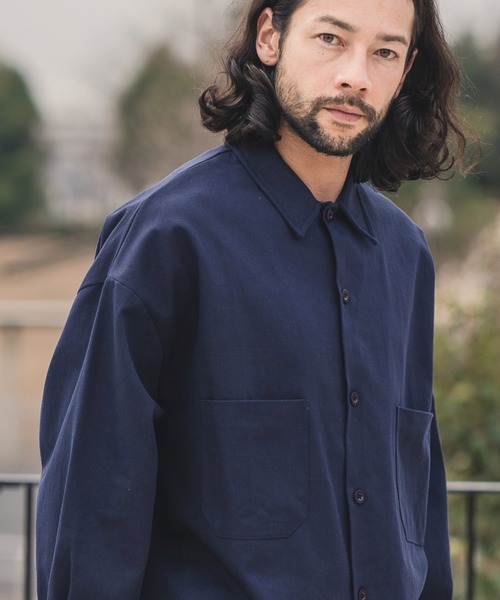 CAMBIO(カンビオ)の「ms4611-Military Super Big Shirts シャツ(シャツ/ブラウス・メンズ・ベージュ/オリーブ/ネイビー・L/M)」の10枚目の写真
