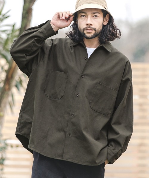 CAMBIO(カンビオ)の「ms4611-Military Super Big Shirts シャツ(シャツ/ブラウス・メンズ・ベージュ/オリーブ/ネイビー・L/M)」の12枚目の写真