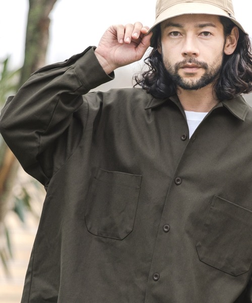 CAMBIO(カンビオ)の「ms4611-Military Super Big Shirts シャツ(シャツ/ブラウス・メンズ・ベージュ/オリーブ/ネイビー・L/M)」の13枚目の写真
