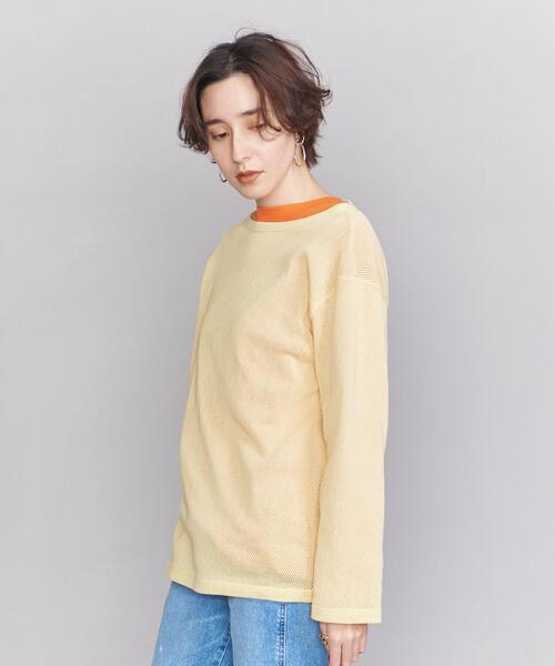 BEAUTY&YOUTH UNITED ARROWS（ビューティーアンドユースユナイテッドアローズ）の「BY コットンメッシュボートネックカットソー（Tシャツ/カットソー・レディース・ホワイト/ブラック/クリーム・FREE）」の20枚目の写真