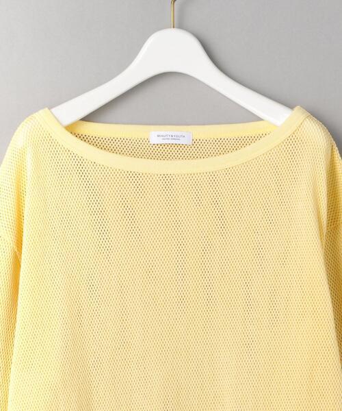 BEAUTY&YOUTH UNITED ARROWS（ビューティーアンドユースユナイテッドアローズ）の「BY コットンメッシュボートネックカットソー（Tシャツ/カットソー・レディース・ホワイト/ブラック/クリーム・FREE）」の13枚目の写真