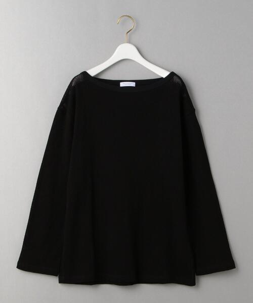 BEAUTY&YOUTH UNITED ARROWS（ビューティーアンドユースユナイテッドアローズ）の「BY コットンメッシュボートネックカットソー（Tシャツ/カットソー・レディース・ホワイト/ブラック/クリーム・FREE）」の6枚目の写真