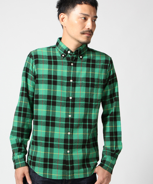 GLOBAL WORK（グローバルワーク）の「ネルシャツ/549143（シャツ/ブラウス・メンズ・レッド/グリーン/ブラック/ネイビー/ブルー/グリーン系その他/グレー/レッド系その他/イエロー・X-LARGE/MEDIUM/SMALL/LARGE）」の4枚目の写真